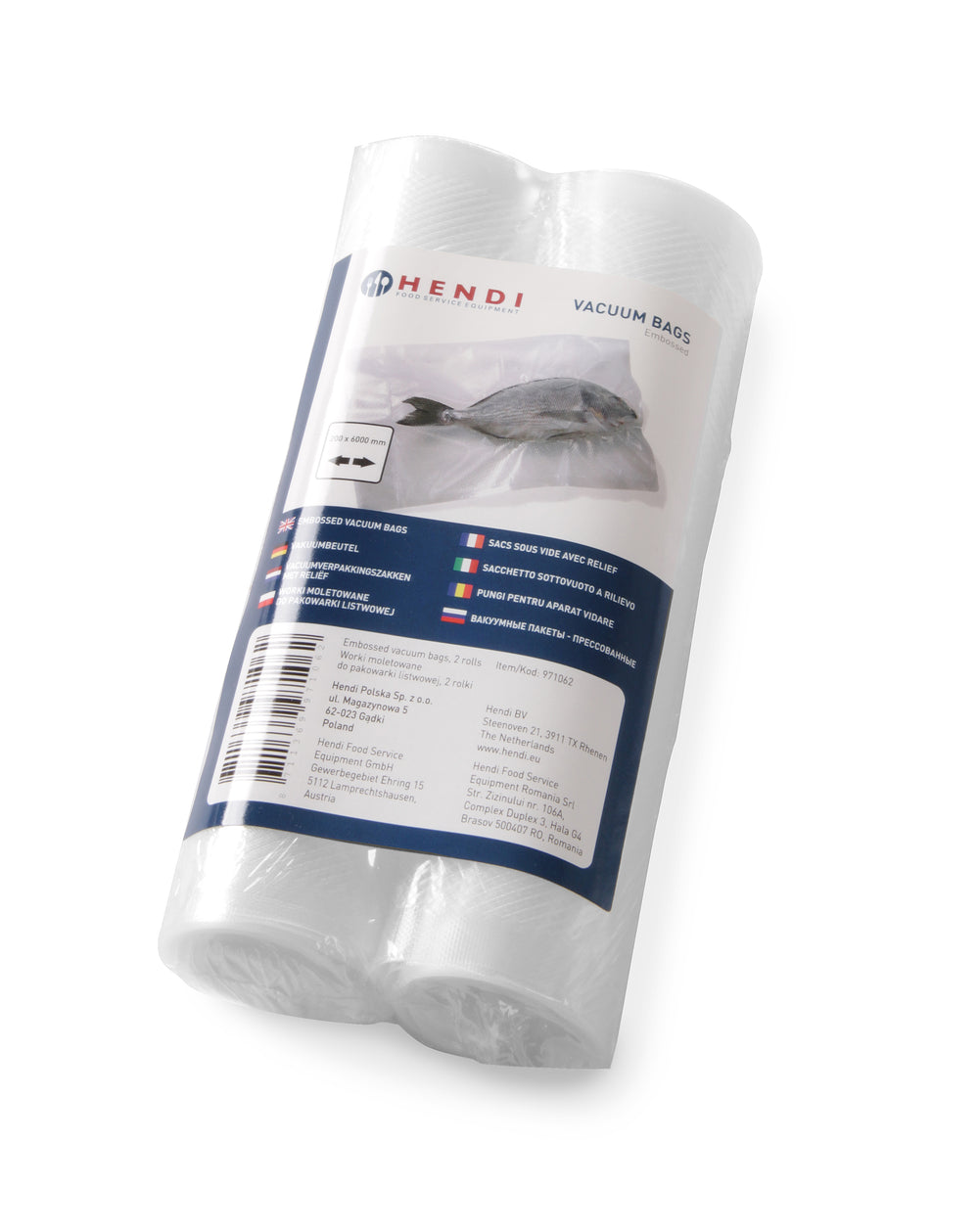 Hendi Vacuum packaging bags embossed on roll 200x6000 mm