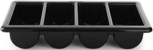 Hendi Cutlery Tray - 4-Compartment GN 1/1 - Black