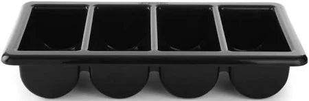 Hendi Cutlery Tray - 4-Compartment GN 1/1 - Black