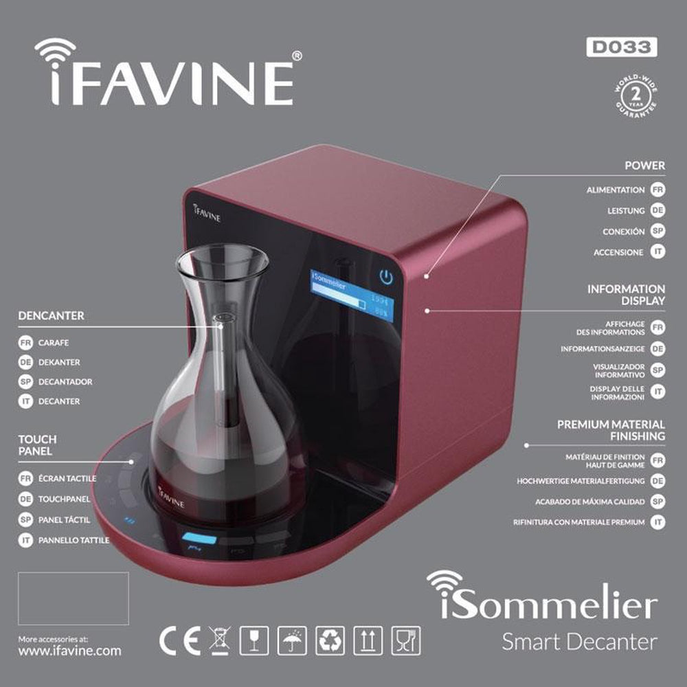 Ifavine Wine Decanter iSommelier Pro Smart D033 - Decanter - Wine aerator