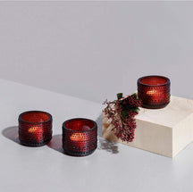 Iittala Tea Light Holder Kastehelmi Cranberry Red