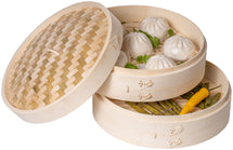 Sareva Steaming basket / Dim Sum basket / serving basket - Bamboo - 2-layer - ø 30 cm