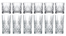 Cookinglife Glass set (cocktail glasses & long drink glasses) Moy - 12 piece set