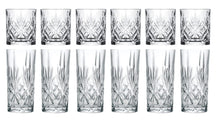 Cookinglife Glass set (cocktail glasses & long drink glasses) Moy - 12 piece set