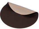 Jay Hill Placemats - Vegan leather - Brown / Sand - double sided - ø 38 cm - 6 Pieces