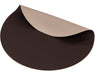 Jay Hill Placemats - Vegan leather - Brown / Sand - double sided - ø 38 cm - 6 Pieces