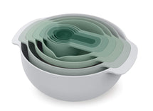 Joseph Joseph Baking bowl / colander / sieve / measuring spoon - Nest Sage - 9-Piece