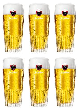 Jupiler Beer glasses - 330 ml - 6 pieces