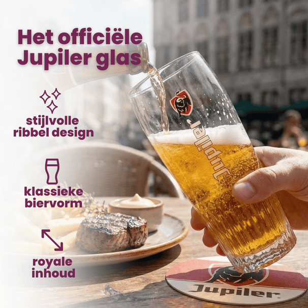 Jupiler Beer glasses - 330 ml - 6 pieces