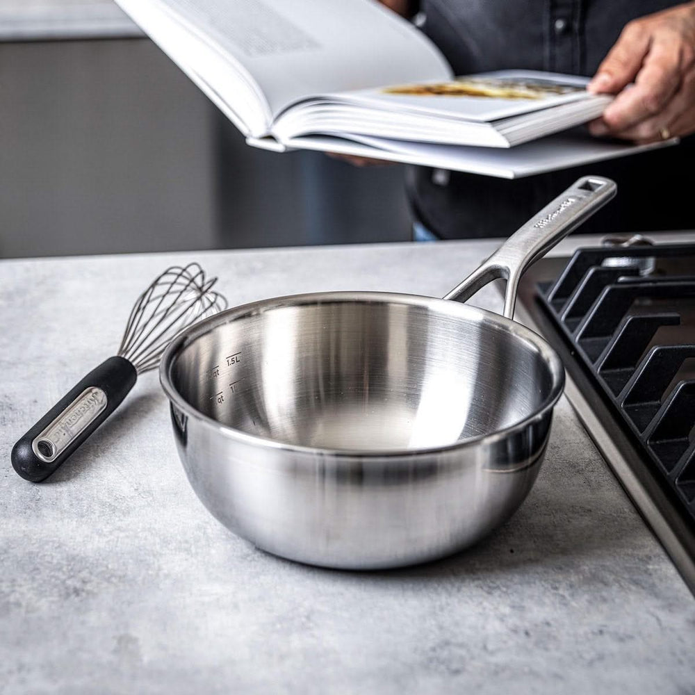 KitchenAid sauce pan - Multi-Ply stainless steel - ø 20 cm / 2.4 liters