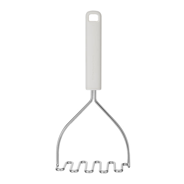 KitchenAid Potato Masher Classic Porcelain White Plastic Stainless Steel 25.5 cm - Masher