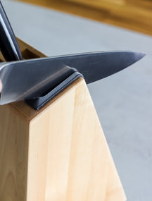 KitchenAid Knife Block Gourmet Birchwood 6-piece - Integrated Knife Sharpener