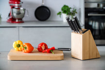 KitchenAid Knife Block Gourmet Birchwood 6-piece - Integrated Knife Sharpener