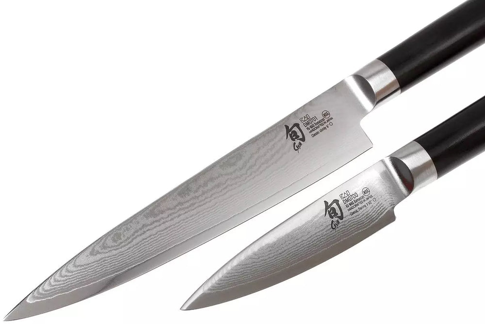 Kai Knife Set Shun Classic - 32 layers damask steel - (office knive + Universal Knife) 2-piece - DMS-210