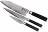 Kai Knife Set Shun Classic - 32 layers damask steel - (office knive + Universal Knife + Santoku Knife) 3-piece - DMS-310