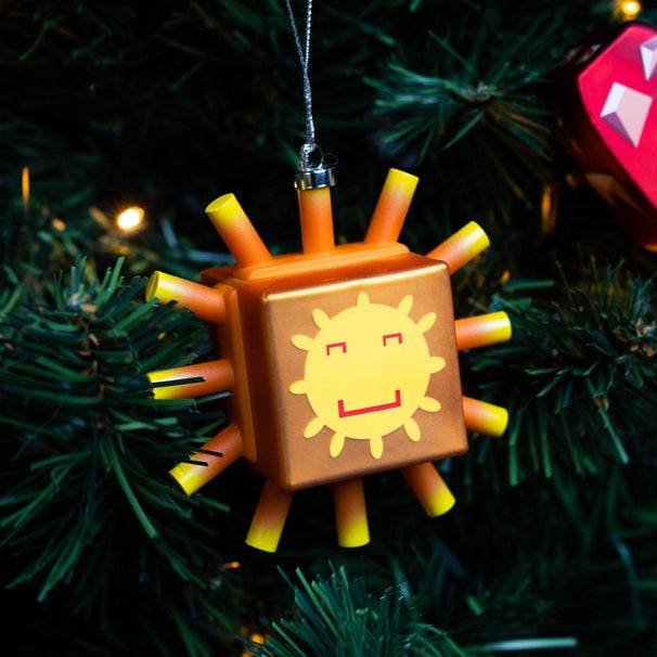 Alessi Christmas ball Le Palle Quadrate - Sun - GJ02/7 - by Marcello Jori