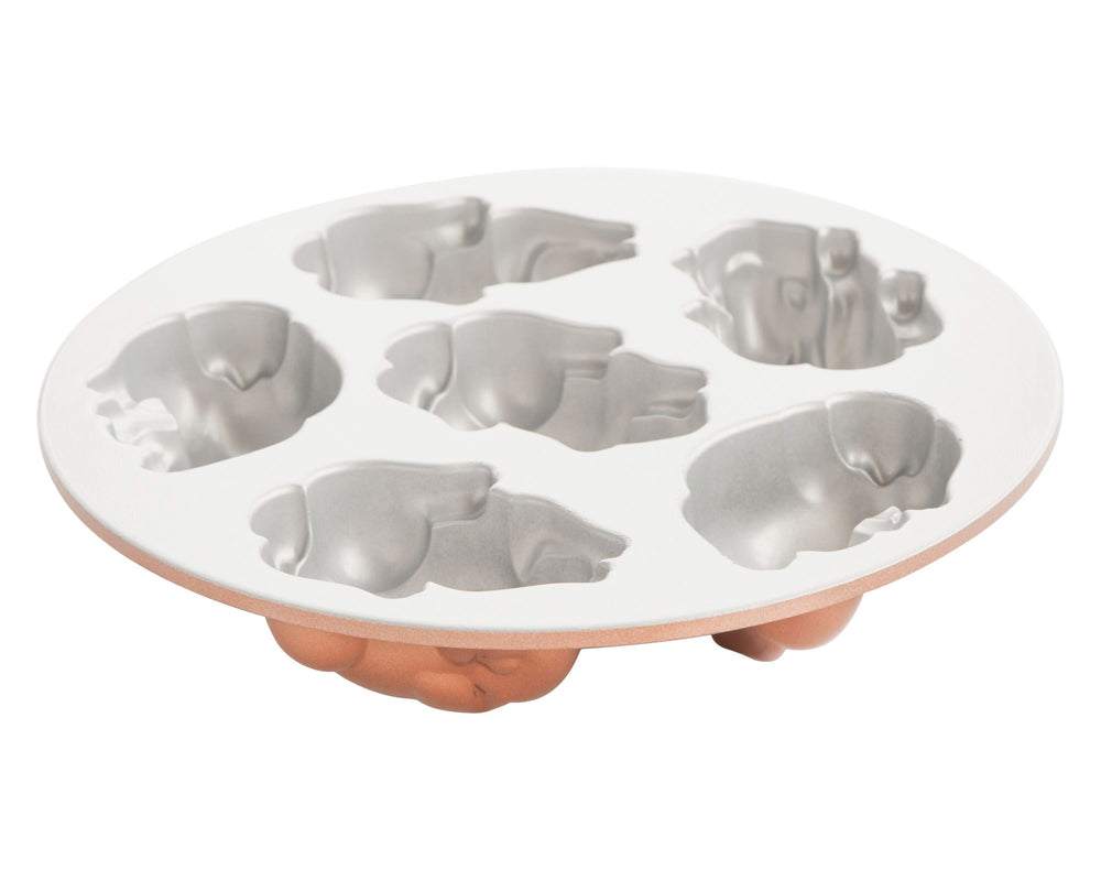 Nordic Ware bake form Baby Bunny Copper - 6 pieces