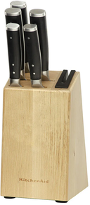 KitchenAid Knife block Gourmet Birchwood - 6-Piece - Integrated Knife Sharpener