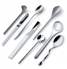 Alessi Il Caffe coffee spoons - MSPOONSET - 8 Pieces - by David Chipperfield