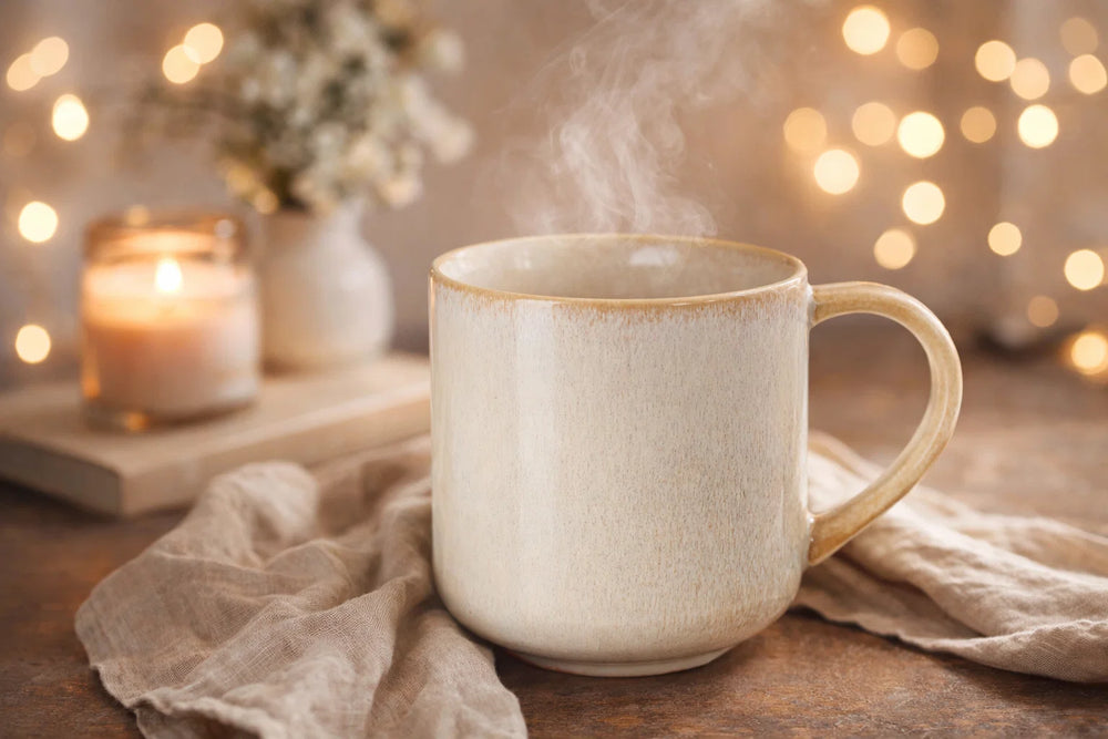 Cookinglife Coffee Mugs Serene Sand 330 ml - Pottery - 4 pieces
