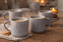 Cookinglife Coffee Mugs Serene Blue 330 ml - Pottery - 4 pieces
