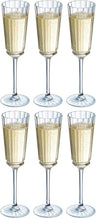 Cristal d'Arques Champagne glasses Macassar - 170 ml - 6 pieces