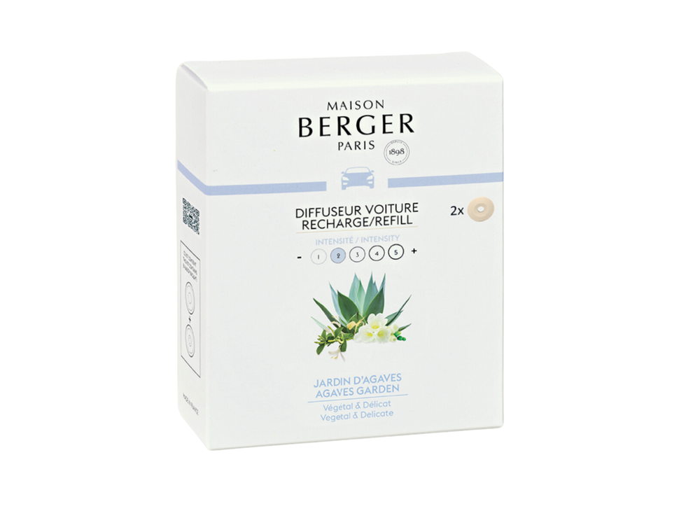 Maison Berger Refill - for car perfume - Agaves Garden - 2 Pieces