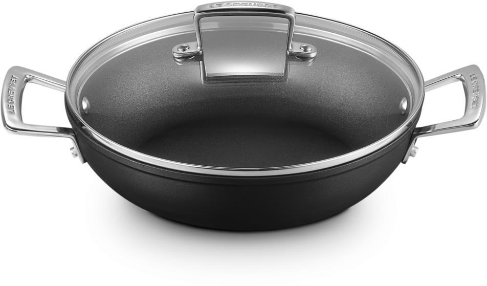 Le Creuset sauté pan - Sauteuse - with lid - Les Forgées TNS - ø 24 cm / 2.3 liters - standard non-stick coating