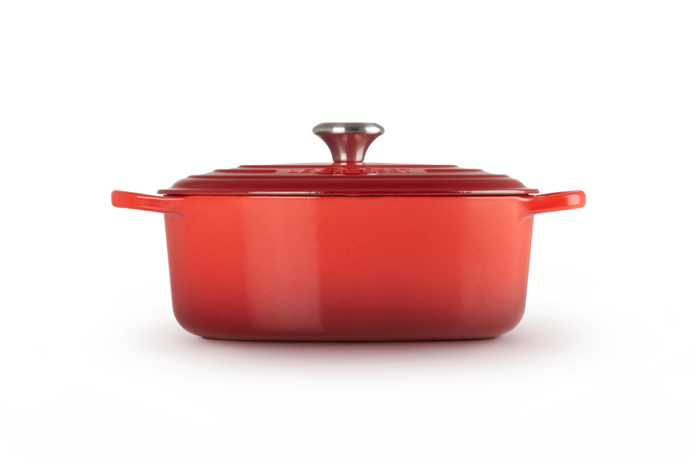 Le Creuset Casserole Signature - Oval - Cherry red - ø 29 cm / 4.7 liters