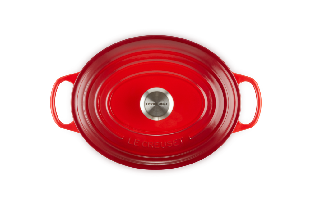 Le Creuset Casserole Signature - Oval - Cherry red - ø 29 cm / 4.7 liters