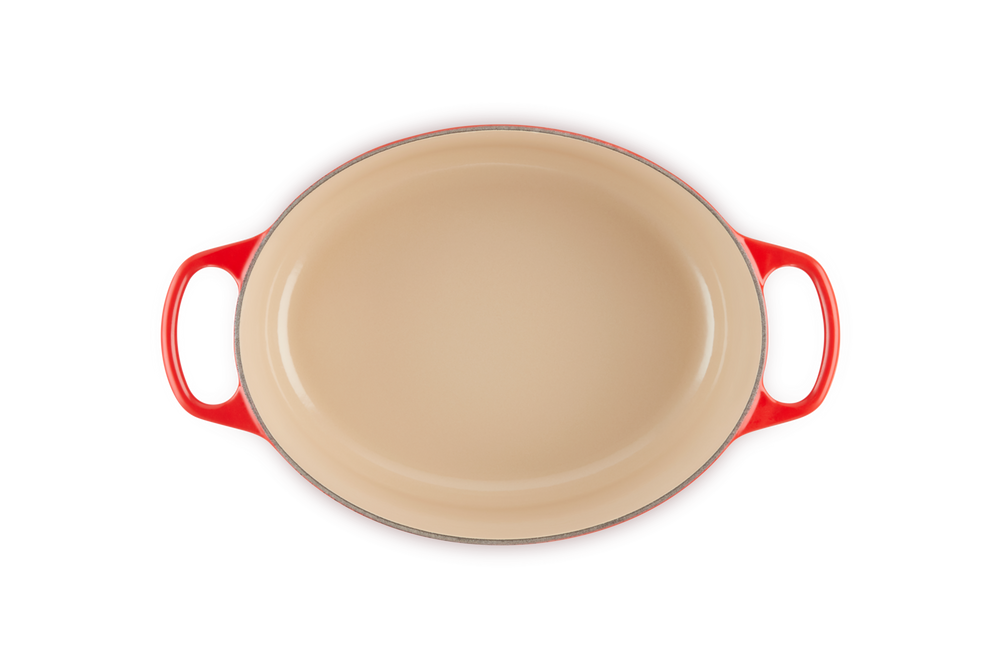 Le Creuset Casserole Signature - Oval - Cherry red - ø 29 cm / 4.7 liters