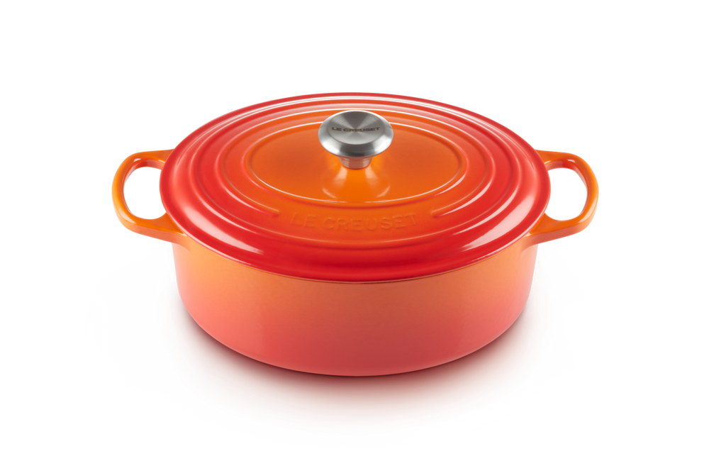 Le Creuset Casserole Signature - Oval - Orange red - ø 29 cm / 4.7 liters