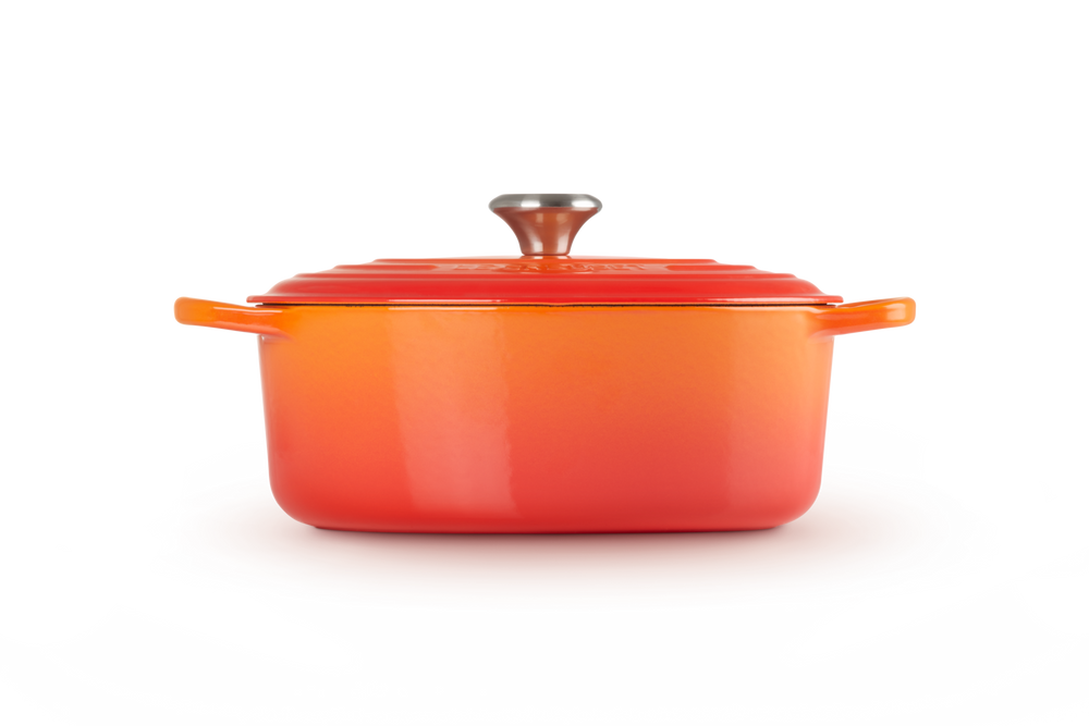 Le Creuset Casserole Signature - Oval - Orange red - ø 29 cm / 4.7 liters