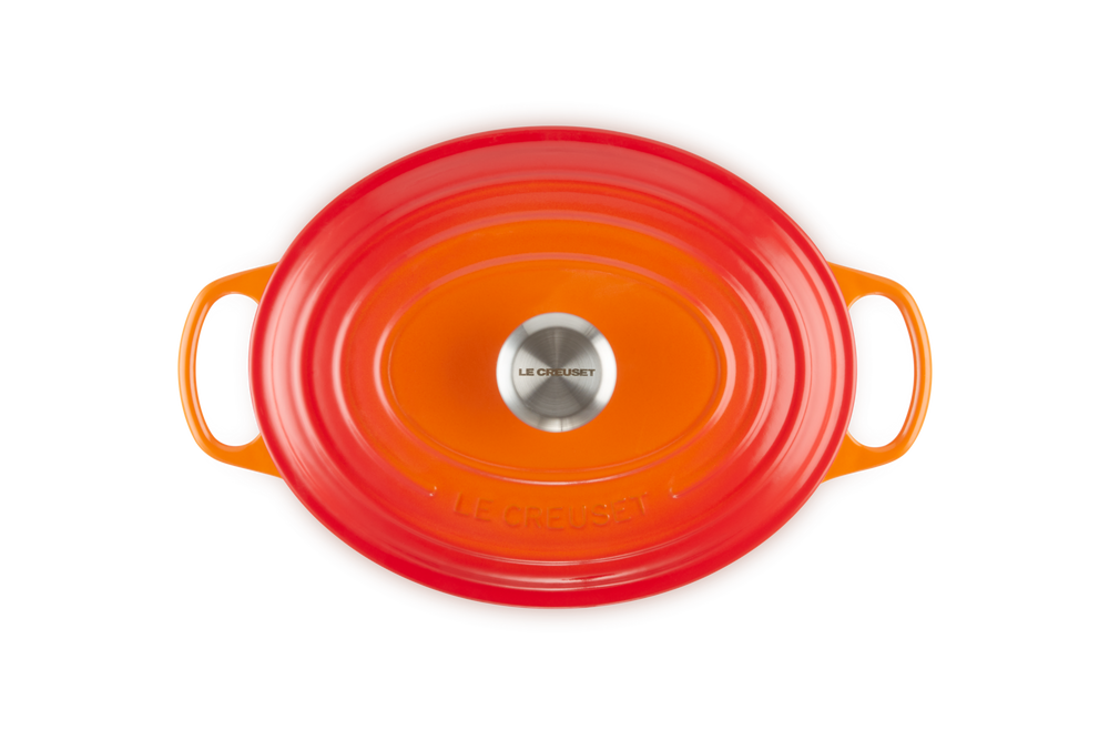 Le Creuset Casserole Signature - Oval - Orange red - ø 29 cm / 4.7 liters