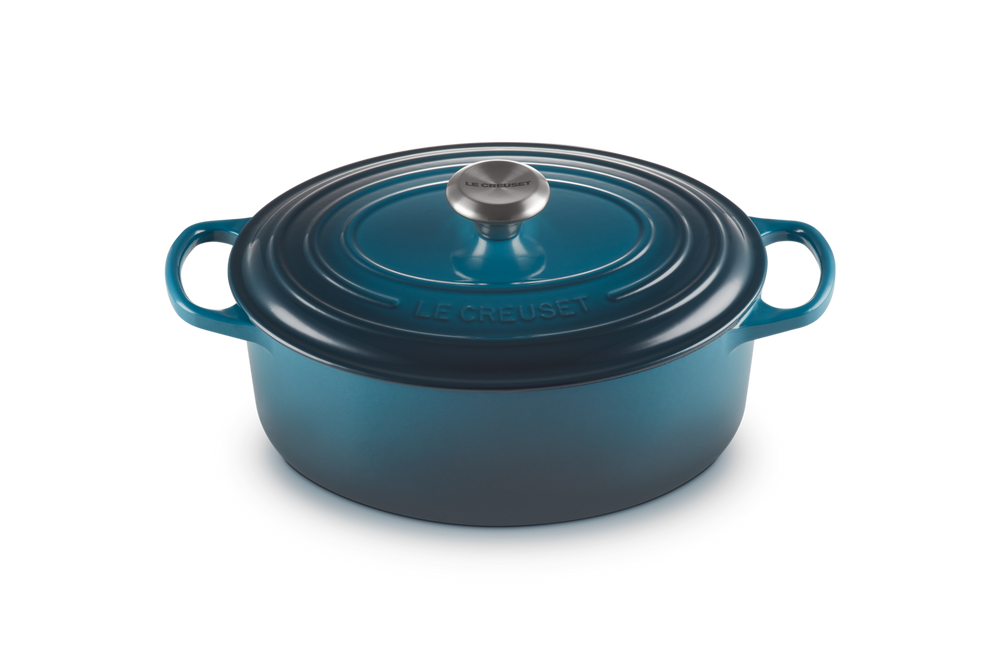 Le Creuset Casserole Signature - Oval - Deap Teal - ø 29 cm / 4.7 liters