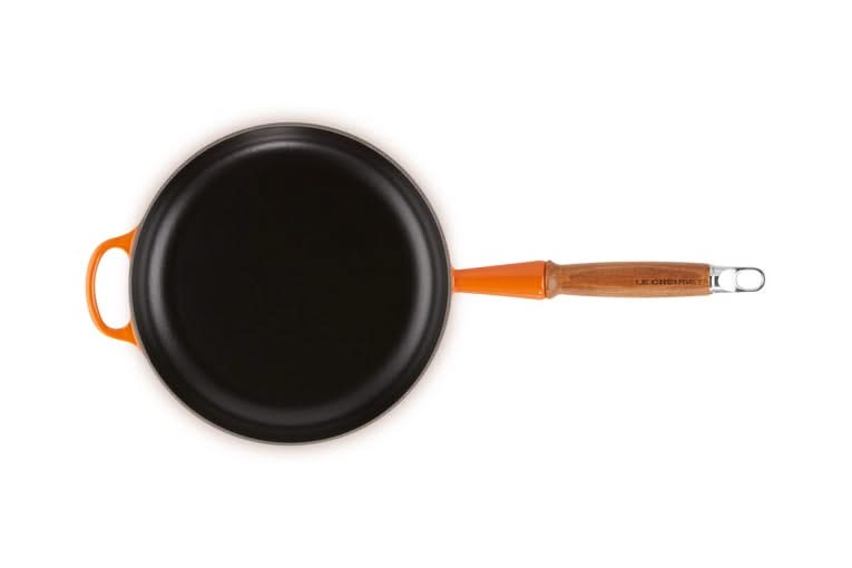 Le Creuset Frying pan Signature - Orange red - ø 24 cm / 1.6 liters - enameled non-stick coating