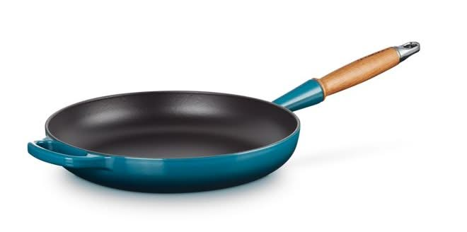 Le Creuset Frying pan Signature - Deap Teal - ø 28 cm / 2.6 liters - enameled non-stick coating