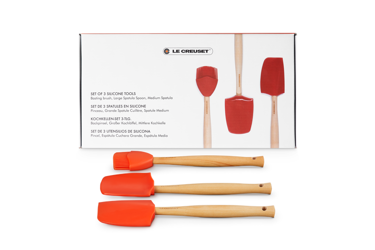 Le Creuset Spatula set - 3 pieces - Premium - Orange Red