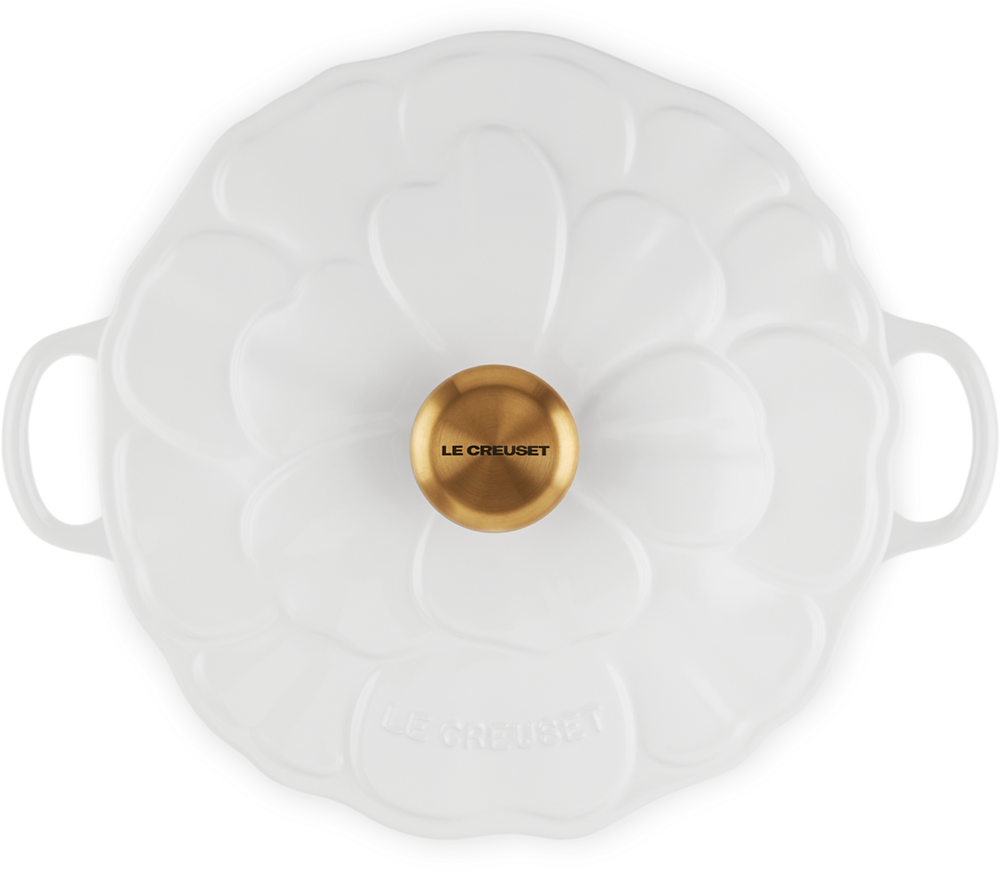 Le Creuset Casserole Signature - Campagnard Blossom - White - ø 26 cm / 2.2 liters