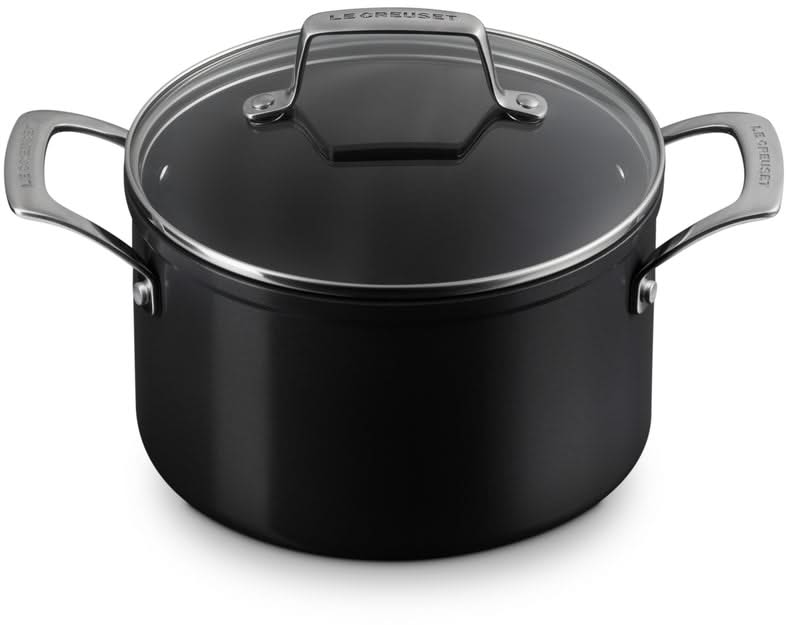 Le Creuset Cooking Pan with Glass Lid Essential Non-Stick Ceramic - ø 20 cm / 3.8 liters -. Ceramic non-stick coating