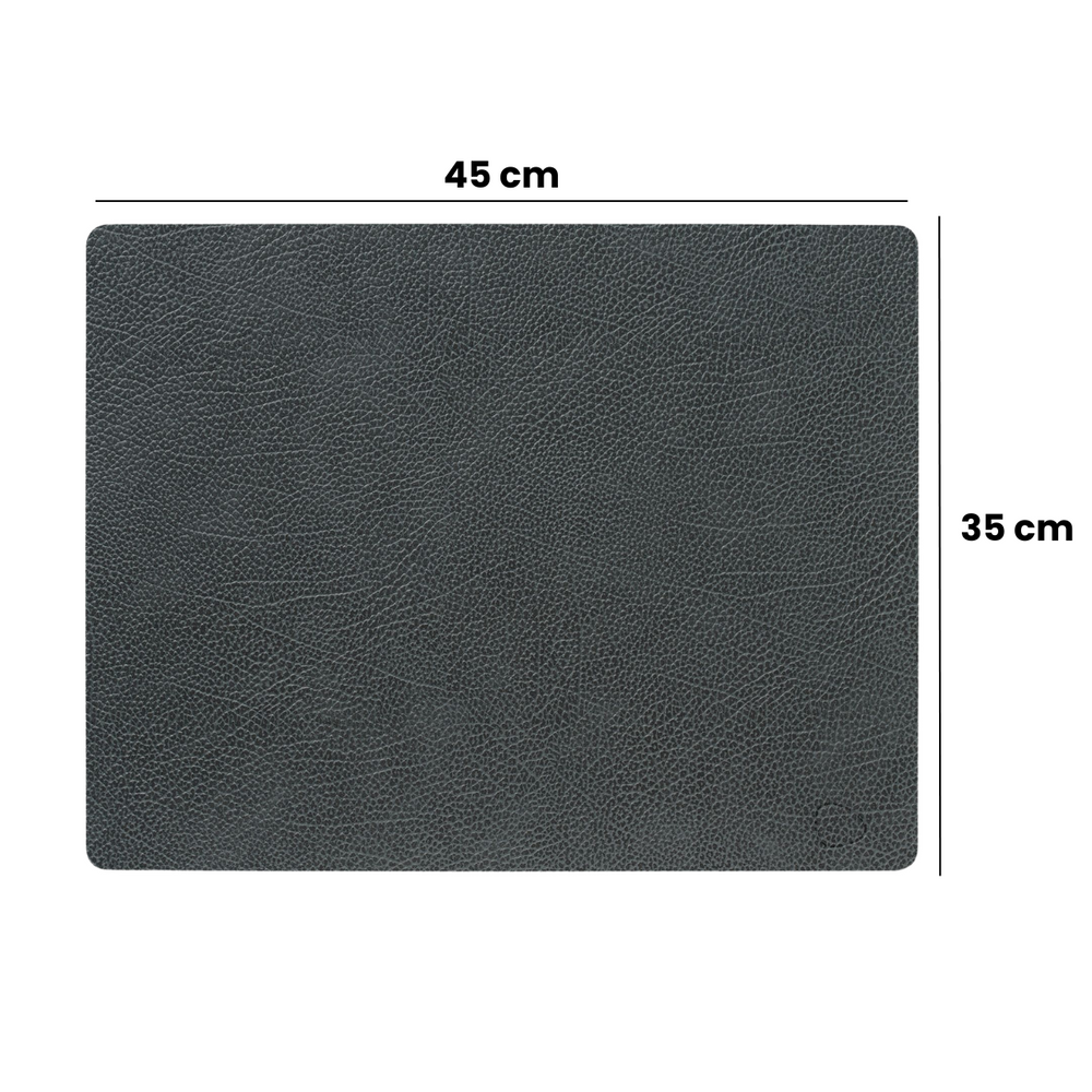 LIND DNA Placemats Hippo - Leather - Pastel Green - 45 x 35 cm - 2 pieces