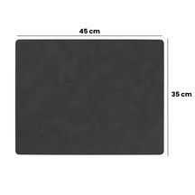 LIND DNA Placemats Nupo - Leather - Black - 45 x 35 cm - 2 pieces