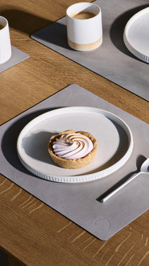 LIND DNA Placemats Nupo - Leather - Light Grey 45 x 35 cm - 2 Pieces