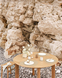 LIND DNA Coasters Nupo - Leather - Khaki - 13 x 11 cm - 4 Pieces