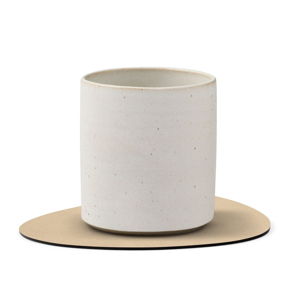 LIND DNA Coasters Nupo - Leather - Brown / Sand - double-sided - 13 x 11 cm - 4 pieces