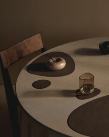 LIND DNA Coasters Nupo - Leather - Black - 13 x 11 cm - 4 pieces