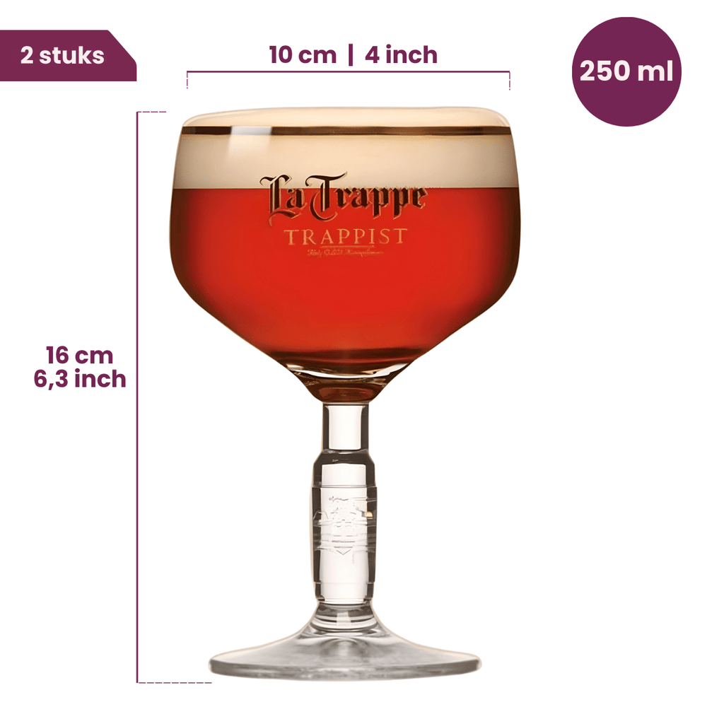 La Trappe Beer Glass 250 ml - 2 pieces