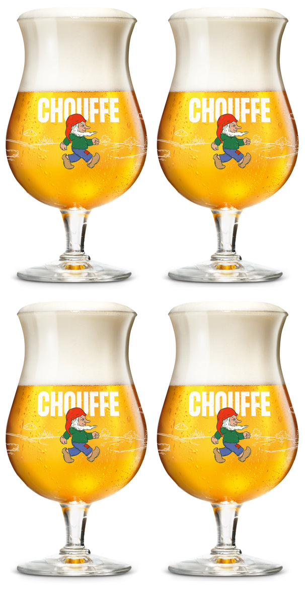 La Chouffe Beer Glasses - 330 ml - 4 pieces