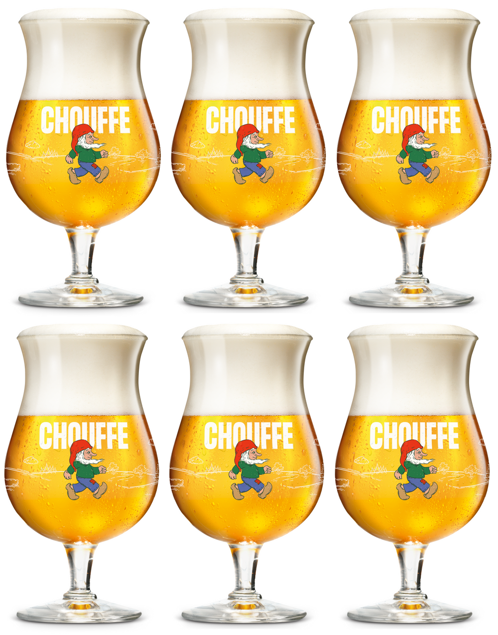 La Chouffe Beer glasses - 330 ml - 6 pieces