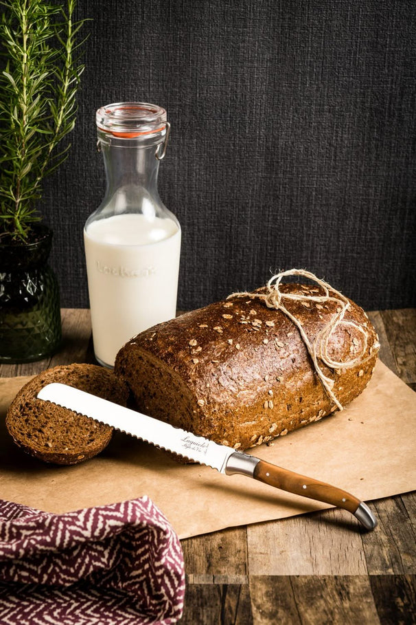 Laguiole Style de Vie Bread Knife Olive Wood